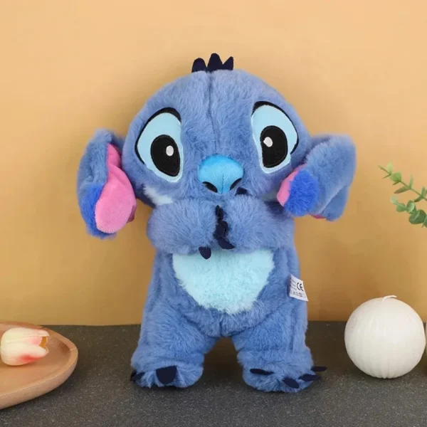 Kawaii Stitch Plush Doll Baby Sleeping Companion Sound Soothing Musical Kawaii With Air Bag and Light Doll Breathing Toys Gifts - Image 2