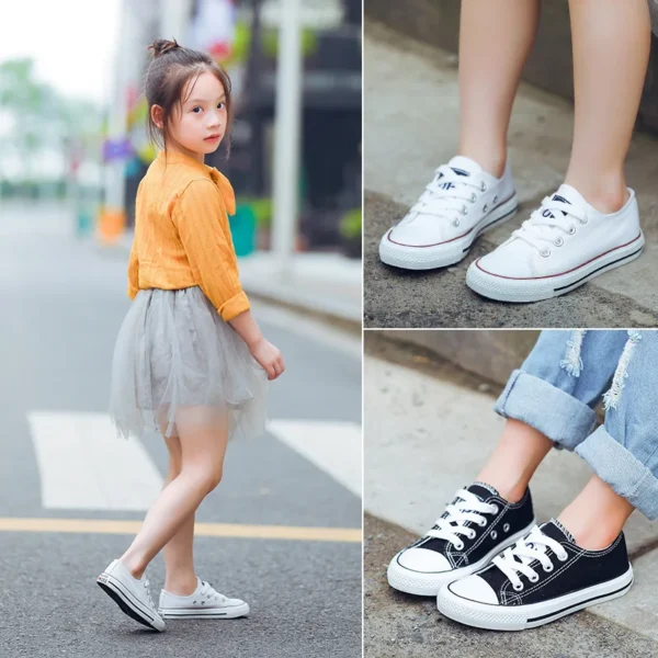 New Brand Kids Canvas Sneakers for Toddler Sport Casual Shoes Fashion Breathable Children Flats Canvas Shoes Boys Girls Loafers - Image 3