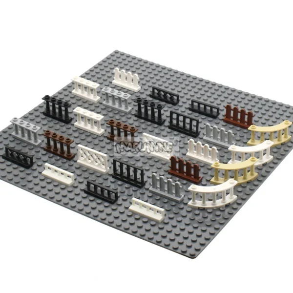 Marumine 30PCS MOC Bricks City Fence Accessories Railing Stairs House Pieces Garden Military Building Blocks Parts 30056 33303 - Image 4