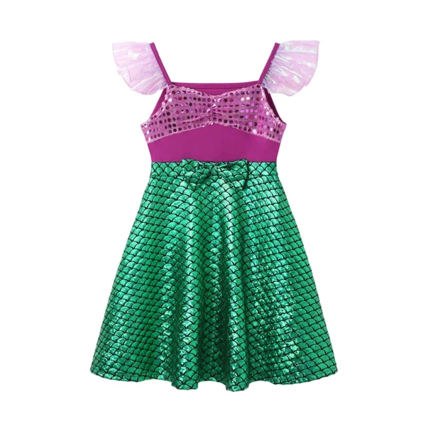 Summer Baby Girls Princess Daily Casual Dress Cute Elsa Anna Ariel Role Play Costume Kids Cotton Children Birthday Dress 2-8Y - Image 5