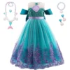 Little Mermaid Costume For Girl Ariel Dress Kids Birthday Halloween Carvinal Party Dresses Cosplay Clothes Children Prom Gown - Image 2