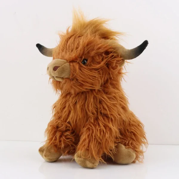 25cm Simulation Highland Cow Plush Animal Doll Soft Stuffed Highland Cow Plush Toy Kawaii Kids Baby Gift Toy Home Room Decor - Image 5