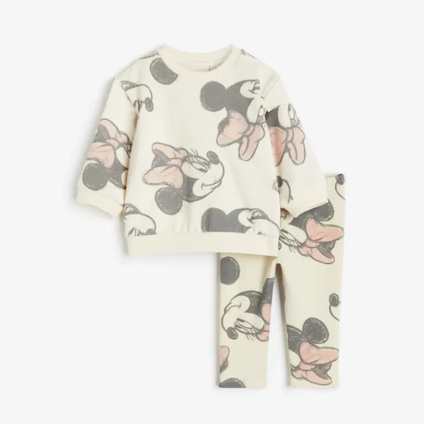 Disney Minnie Baby Girl Clothes Sets Spring Autumn 0-4Y Fashion Girls Sweatshirts + Leggings Toddler Girl Outfits Sets - Image 4