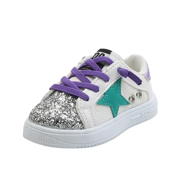 Tênis Girl shoe Kid Sneakers 2023autumn Bling New Fashion Sequins Sneakers Soft Soled casual shoe Child Sports Shoe zapatos niñ - Image 5