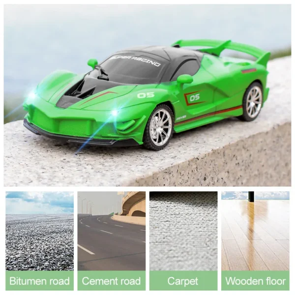 1/18 RC Car LED Light 2.4G Radio Remote Control Sports Cars For Children Racing High Speed Drive Vehicle Drift Boys Girls Toys - Image 3