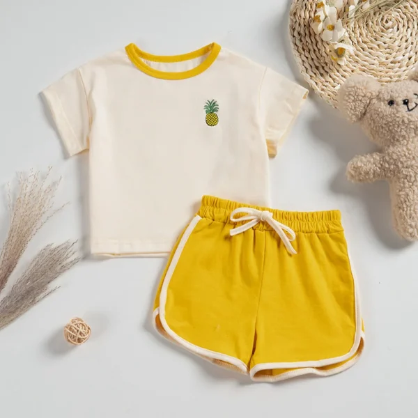 Summer Baby Clothes Sets Short Sleeve T-shirts and Pants 2pcs Boys and Girls Suits Cotton Outfits - Image 3