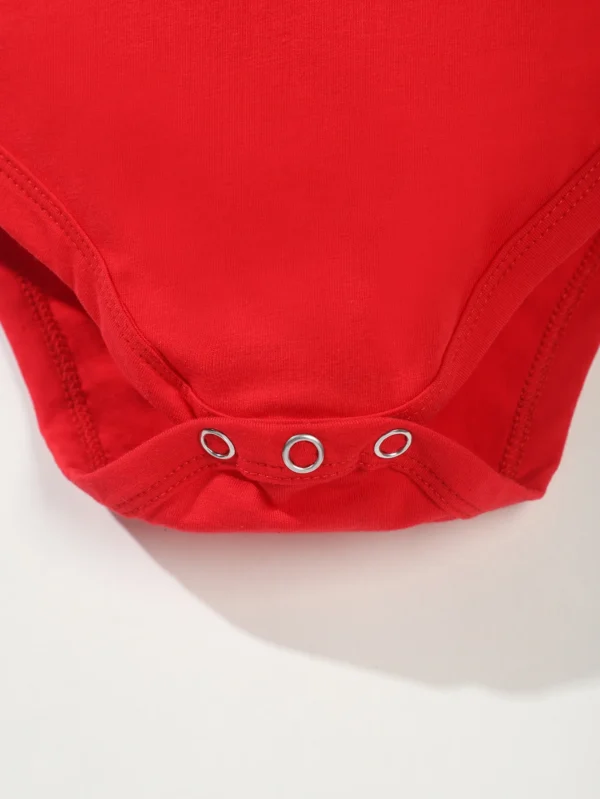 Funny Cute Baby Tomato Ketchup Bodysuit 100% Cotton Red 2024 Newborn Boys Girls Clothes Fashion Creative Trend Infant Onesies - Image 5