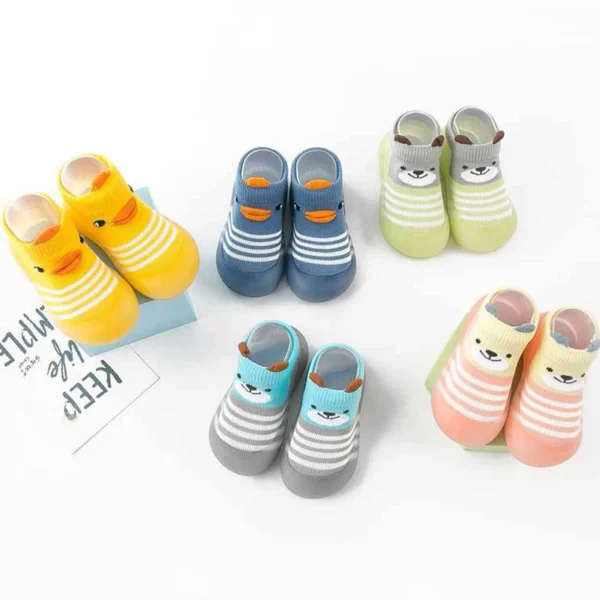 Cartoon Toddler Shoes Animal Pattern Non-slip Silicone Sole Baby Floor Socks Breathable Casual Cotton Baby Boys Girls Shoes - Image 4