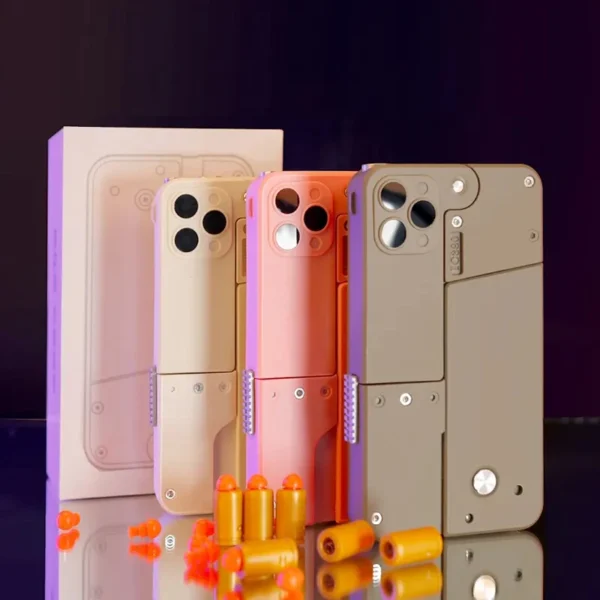 IC380 Folding Gun Toys Pistol Mobile Phone Model Bullet Shelling Cool Phone 14 Pro Max Gift Outdoor Game Sports Props Gifts - Image 4