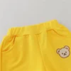 2PCS Children's Set Spring and Autumn Simple Little Bear Head Round Neck Long Sleeve Pants - Image 5