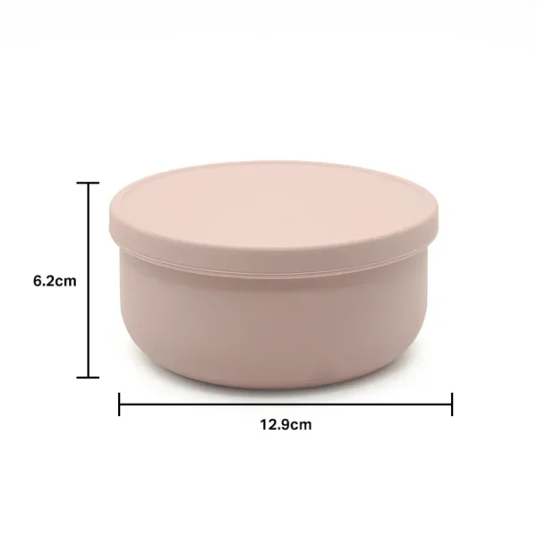 100% Food Grade Non-Toxic BPA Free Toddler First Stage Feeding Silicone Baby Bowl with Lids - Image 5