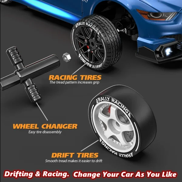 4WD RC Drift Car Remote Control GTRPRO AE86PRO Model 4x4 Racing RTR Radio Truck Vehicle Toy Gift for Boy Girl Children Kid Adult - Image 6