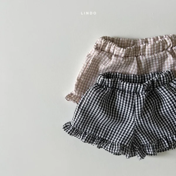 Baby Girl Plaid Clothes Set Casual Ruffle Sleeves T-shirt Top Shorts Girl Simple Set Kid Summer Bebes Accesorios Recien Nacido - Image 6