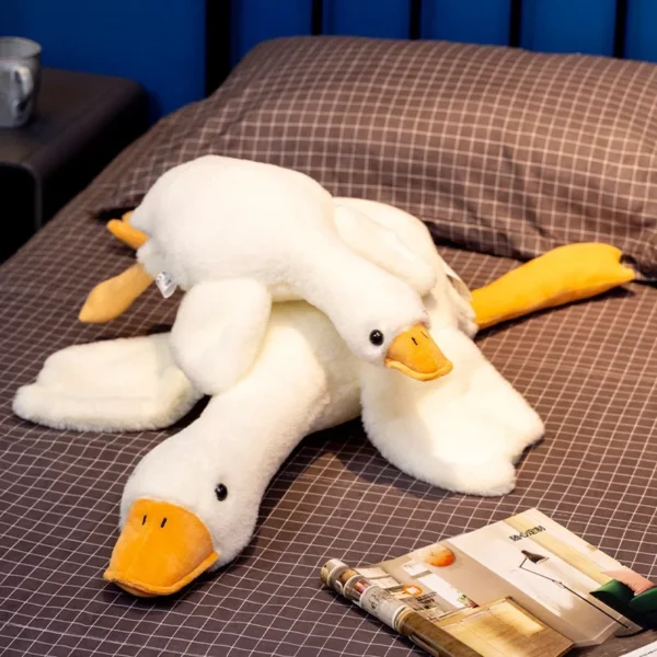 Gaint White Goose Plush Toy Super Soft Goose Stuffed Animals Plushie Huging Pillow Yellow Duck Peluche Birthday Gifts for Kids - Image 5
