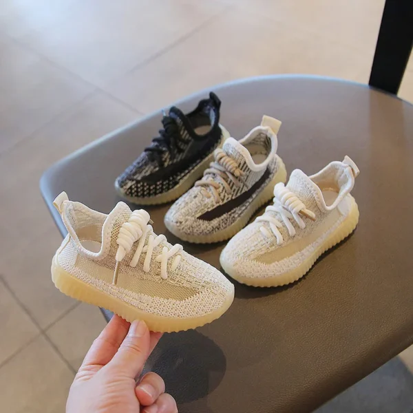 Children'S Iightweight Casual Coconut Shoes Woven With Rubber Soles For Babies, Boys And Girls. Non Slip Outdoor Sports Mesh Bre - Image 2