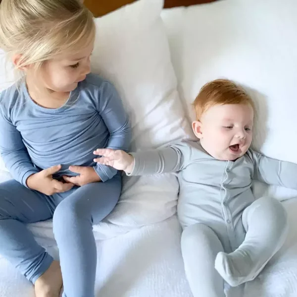2024 Newborn Baby Bamboo Fiber Romper Solid Breathable Long Sleeve Clothes For 0-24M Boy Girl Jumpsuit Infant Loungewear Pyjamas - Image 2