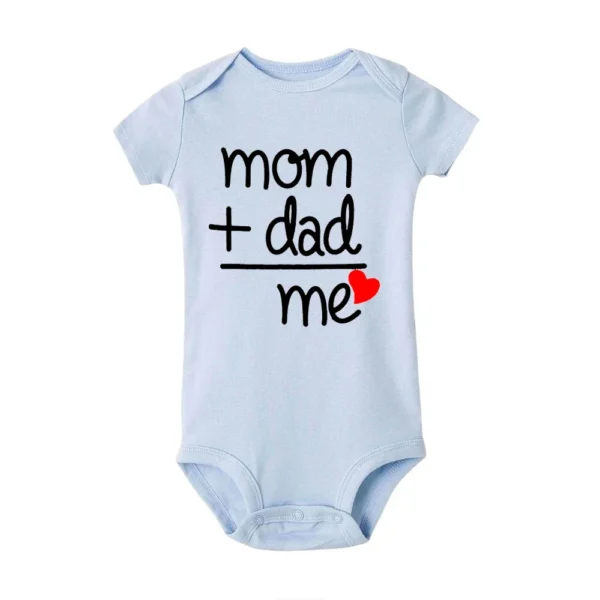 Mom Plus Dad Equals Me Baby Romper Clothes Boy Girl Newborn Bodysuit Toddler Infant Funny Cute Rompers Jumpsuit Outfits - Image 5