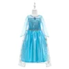 Disney Girls Elsa Princess Dress for Long Sleeve Kids Birthday Cosplay Frozen Costume Fancy 2024 Carnival Dress Up Party Costume - Image 2