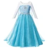 Disney Fancy Queen Frozen Elsa Anna Costume Girls Princess Dress Toddler Halloween Cosplay Party Vesidos For 2-10 Years - Image 2