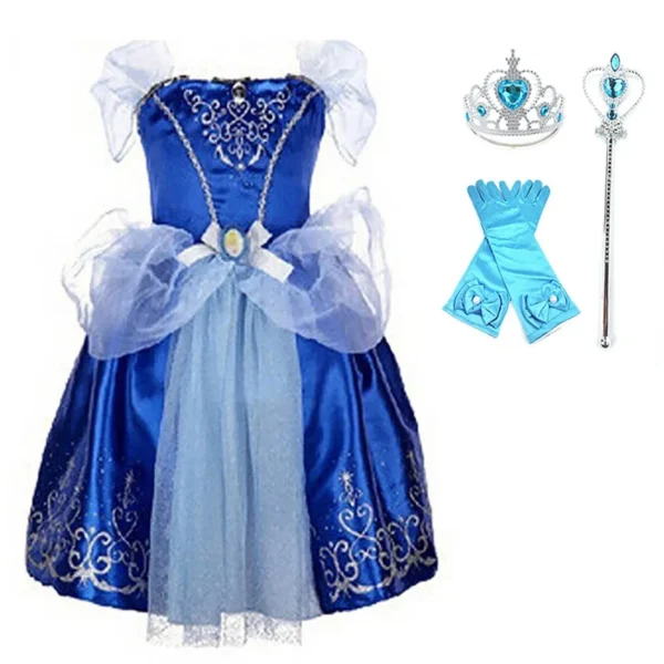 Children Princess Costume Party Fancy Flower Vestido New 2024 Christmas Birthday Carnival Dress Up Rapunzel Belle Disguise Frock - Image 6