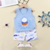 Vest+Shorts 2-Piece Clothing Set Cartoon Lion Pajamas Summer Kids Baby Boys Girls Cotton Casual Tracksuit Clothes Suit 1-6 Years - Image 5