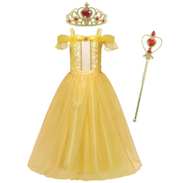 Girls Princess Dress 2023 Girl Encanto Cosplay Princess Elsa Costume Kids Birthday Party Halloween Carnival Party Fancy Dress - Image 4