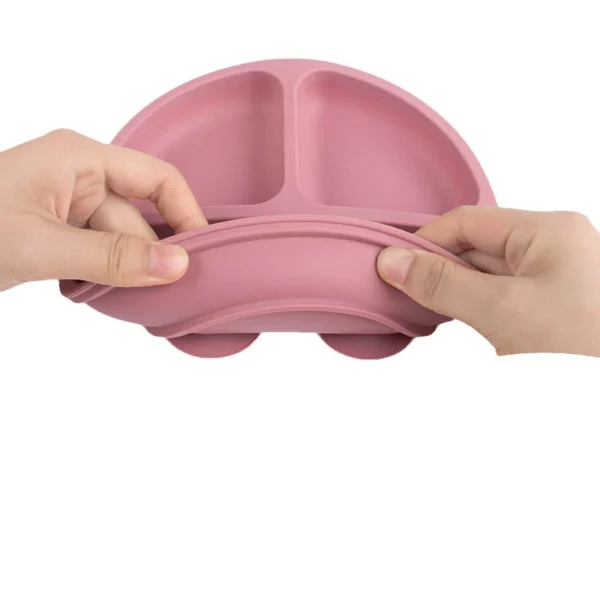 Children's Dishes Set Baby Silicone 5/8-piece Tableware Set Suction Cups Forks Spoons Bibs Straws Cups Mother and Baby Supplies - Image 3