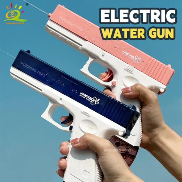 HUIQIBAO Water Gun Electric Glock Pistol Shooting Game Fun Firing Summer Outdoor Beach Fight Fantasy Toys for Children Boys Gift - Image 6