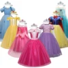 Girls Princess Dress 2023 Girl Encanto Cosplay Princess Elsa Costume Kids Birthday Party Halloween Carnival Party Fancy Dress