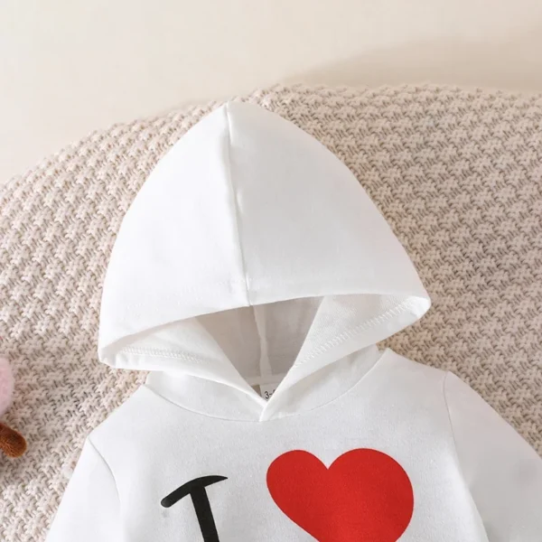 Girls Boy 3 -24 Months Cute Letter Long Sleeve Hoodie Tee Long Pants Outfit Toddler Infant Clothing Set Fashion Kids Wear - Image 3