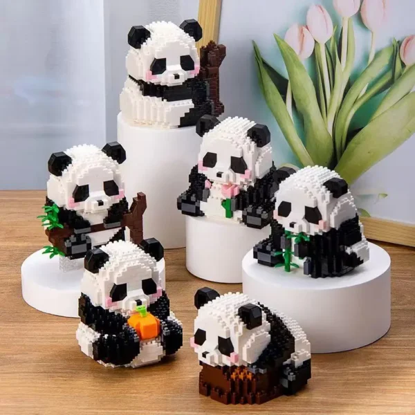 Mini Cute Creative Panda Micro Building Blocks 3D Diamond Model Animals Bricks DIY City Construction Toys for Children Kids Gift - Image 4