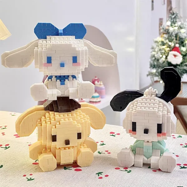 KEEPPLEY Sanrio Anime Hello Kitty My Melody Cinnamoroll Pompompurin Kuromi Building Blocks Girl Kid Holiday Christmas Gift - Image 2
