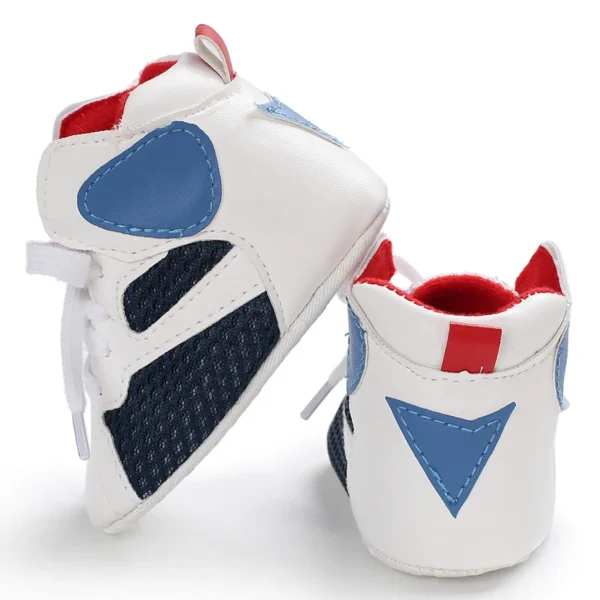 Spring and Autumn Season 0-18M Fashion High Top Baby Shoes Boys Basketball Shoes Sports Shoes Casual Anti slip First Step Shoes - Image 4