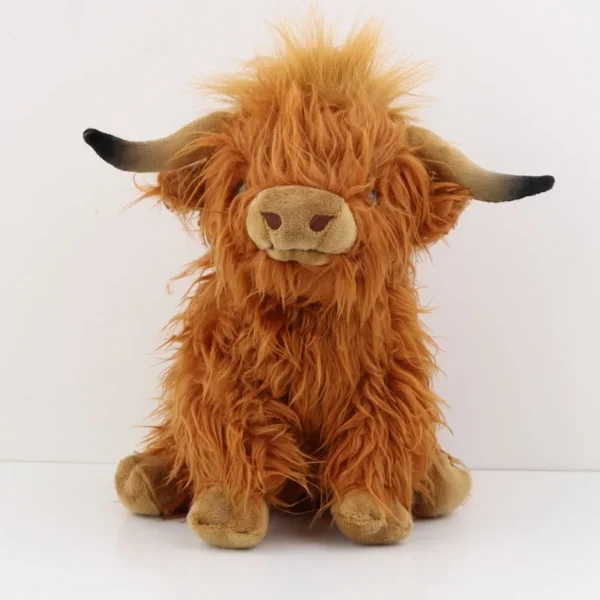 25cm Simulation Highland Cow Plush Animal Doll Soft Stuffed Highland Cow Plush Toy Kawaii Kids Baby Gift Toy Home Room Decor - Image 2