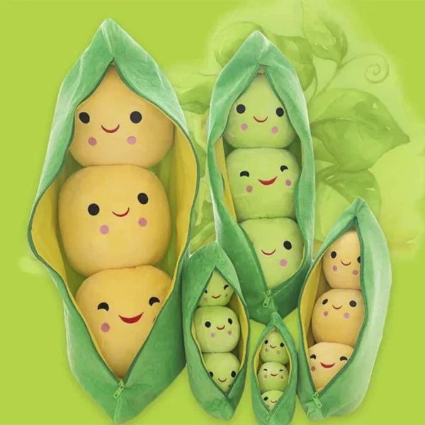 25CM Cute children's baby plush peas filled plant doll toy children kawaii quality pea-shaped pillow toy boy girl gift - Image 5