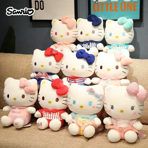 Sanrio Hello Kitty Anime Kuromi Melody Cartoon Cute Plush Stuffed Toys Soft Pillow Plushies Keyring Doll Birthday Gifts For Girl - Image 3