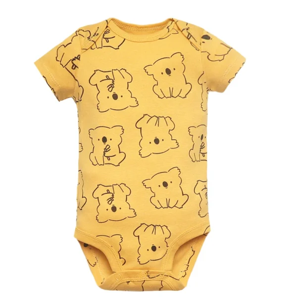 5PCS/Lot Newborn 100% Cotton Baby Boy Girl Clothes Short Sleeve Soft Baby Bodysuits Infant Bebe Clothing Baby Shower Gifts - Image 4
