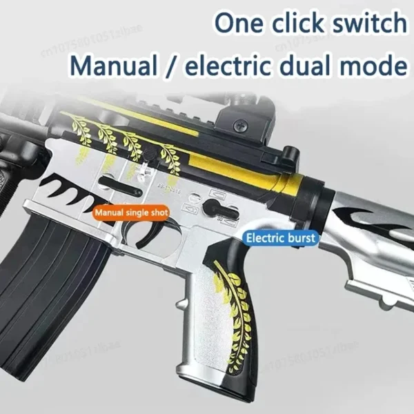 Burst M416 Fully Automatic Toy Gun Gel Bullet Hand-automatic Double Magazine Outdoor Parent-child Cs Interactive Game - Image 4