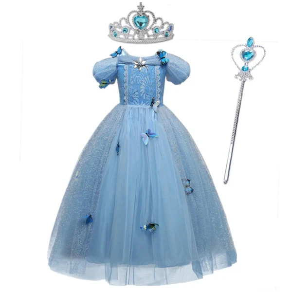 Girls Princess Dress 2023 Girl Encanto Cosplay Princess Elsa Costume Kids Birthday Party Halloween Carnival Party Fancy Dress - Image 5