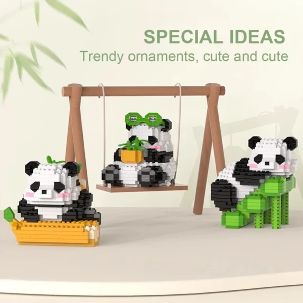 Cute Chinese Panda Building Blocks Sets DIY Educational Assembly Toys Bricks Mini Animals Model MOC Kids Christmas Birthday Gift - Image 4