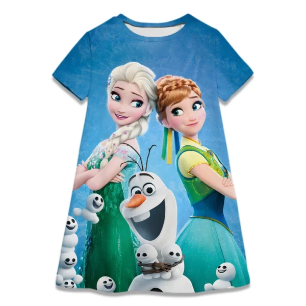 Hot Sale Kids Girl Cosplay Snow Queen Top Disney Frozen Elsa And Anna Princess Dress for 2-8 Years Girls Birthday Party Dresses - Image 2