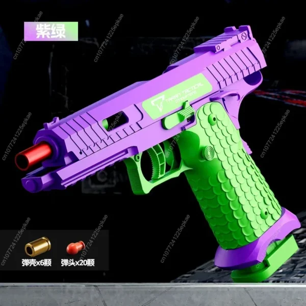 Pistol G17 Soft Bullet Toy Continuous Firing Blowback Guns Shell Ejected Manual Airsoft Weapon Kids Birthday Christmas Gift - Image 4