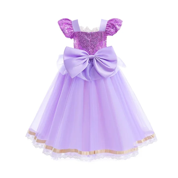 Disney Rapunzel Girl Princess Dress Cosplay Tangled Halloween Birthday Party Vestido Kids Birthday Costume - Image 4