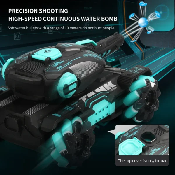 Battle RC CAR RC Tank Water Bullets Bomb Car Battle Game Fun Interactive 2.4G 4WD Remote Control Electric Water Bomb Tank Toys - Image 4