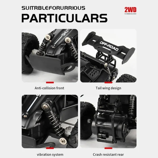 2024 New RC Car 1:16 2.4Gh Model With LED Lights 2WD Off-road Remote Control Climbing Vehicle Outdoor Cars Drift Toys Boys Gifts - Image 6