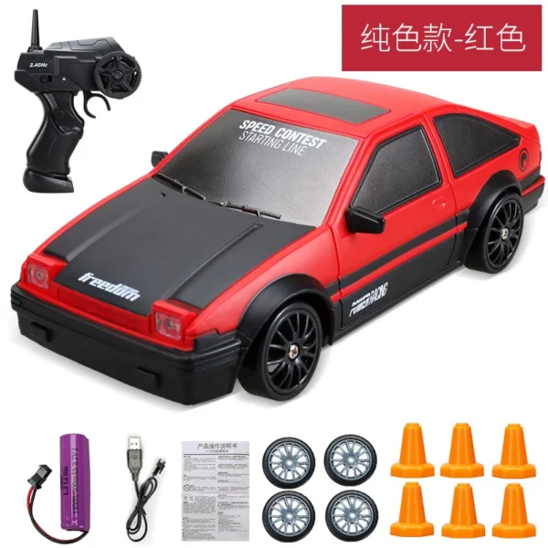 2.4G High speed Drift Rc Car 4WD Toy Remote Control AE86 Model GTR Vehicle Car RC Racing Cars Toy for Children Christmas Gifts - Image 2