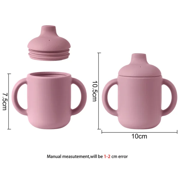 Portable Baby Feeding Drinkware Cup Newborn Learning Hand Shank Bottles Silicone Tableware Toddler Water Bottle Baby Accessories - Image 3