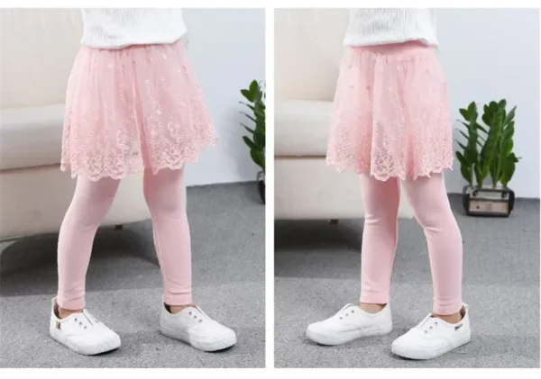 New Baby Girls Leggings Lace Princess Skirt-pants Spring Autumn Children Slim Skirt Trousers for 2-7 Years Kids Clothes - Image 6