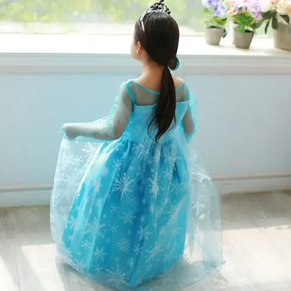 Elsa Dress for Girls Elsa Costume Snow Queen Dress Cosplay Birthday Party Children Clothing 2024 Carnival Easter Girl Costumes - Image 3