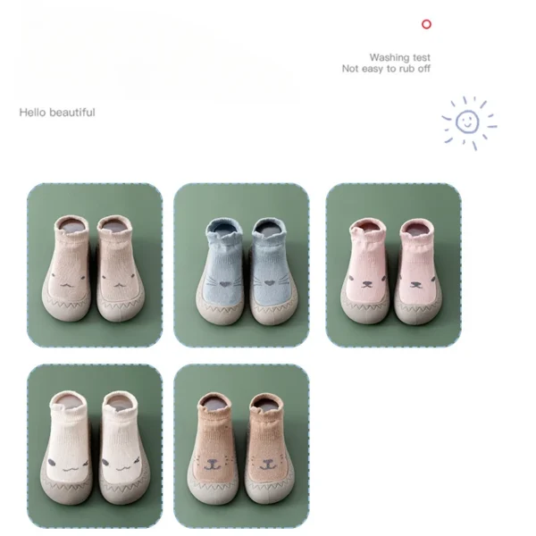 Baby walking shoes with soft soles, anti slip and breathable socks, indoor and outdoor boys and girls odor resistant floor shoes - Image 3